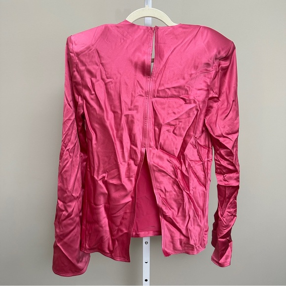 H&M studio DRAPED SILK BLOUSE size S - Picture 4 of 5